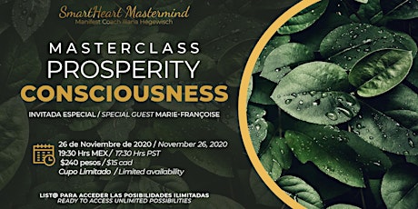 Imagen principal de Masterclass Prosperity Consciousness | Invitada Especial Marie-Françoise