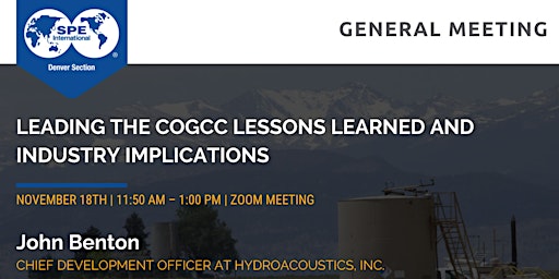 GENERAL MEETING | Leading the Colorado Oil and Gas Conservation Commission  primärbild