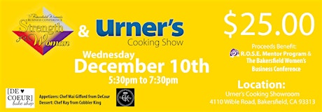 Urner's Cooking Show December 10th primary image