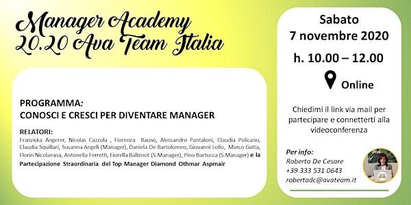 Manager Academy 20.20 Ava Team Italia