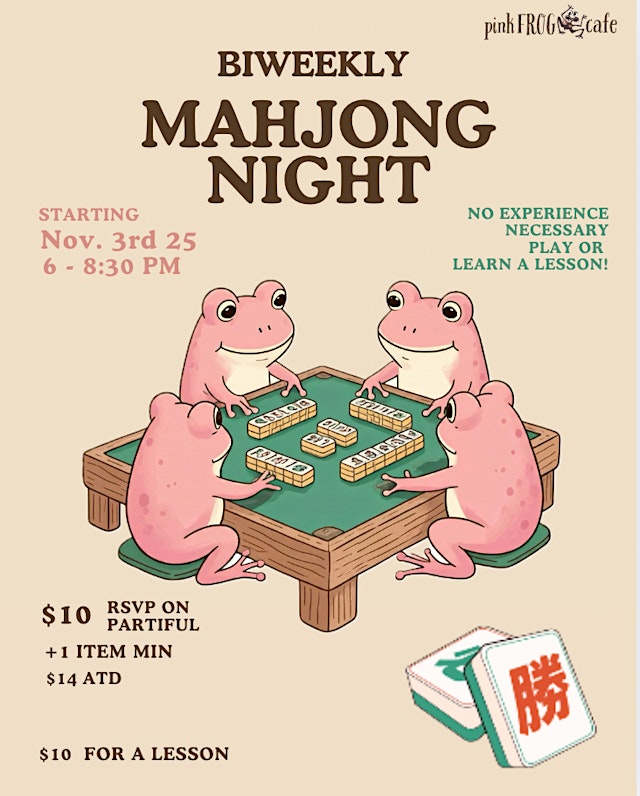 Imagen principal de Biweekly pinkFROG mahjong Monday Night