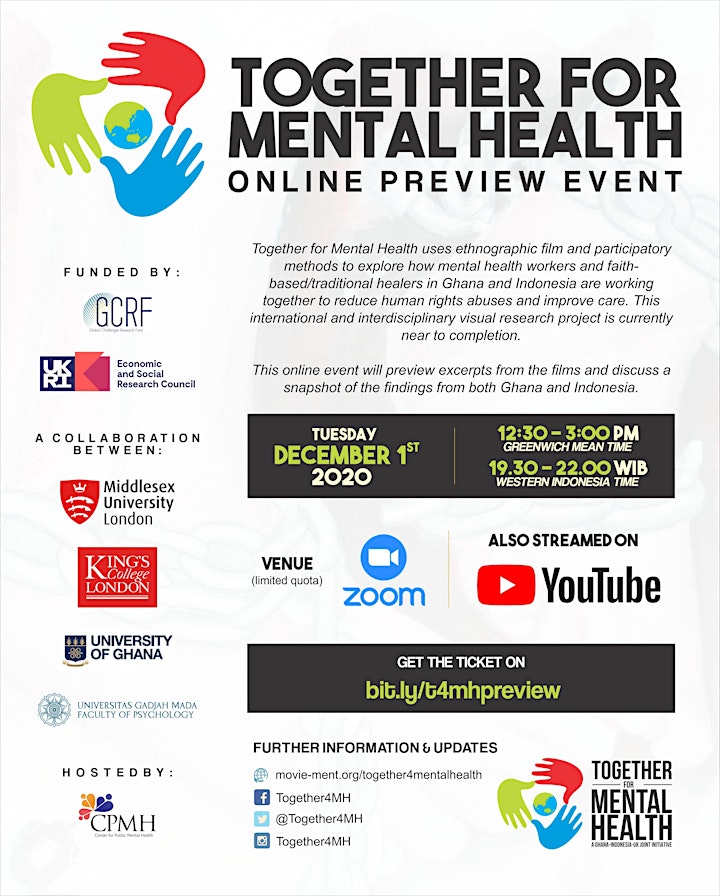 “Together for Mental Health” Online Preview Event image