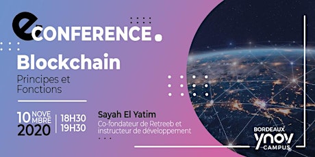 Image principale de E-conférence : Blockchain : Principes et fonctions par Sayah El Yatim