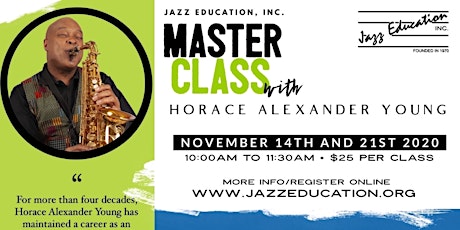 Imagem principal do evento Jazz Master Class with Horace Alexander Young