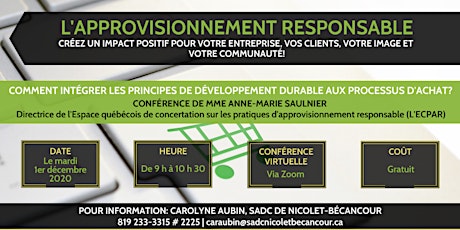 Conférence: Approvisionnement responsable primary image