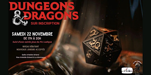 Hauptbild für Donjons & Dragons - 22/11 - Salle Aristide Briand