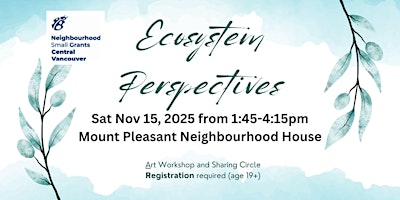 Ecosystem Perspectives: Art Workshop & Sharing Circle primary image