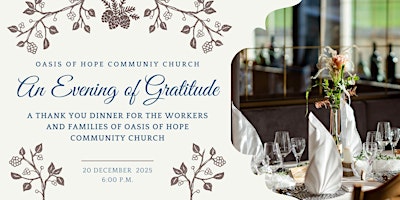 Imagen principal de Oasis of Hope End-of-Year Family Dinner