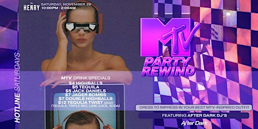 Image principale de MTV PARTY REWIND AT THE HENRY