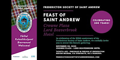Image principale de Fredericton Society of Saint Andrew Feast 2025