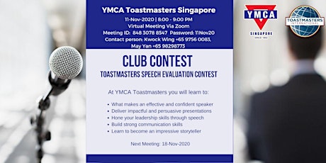 Toastmasters Speech Evaluation Contest | Improve Your Public Speaking Skill primary image