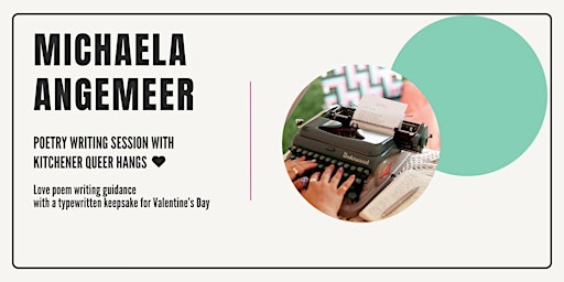 Image principale de Michaela Angemeer and Kitchener Queer Hangs - Poetry Writing Event