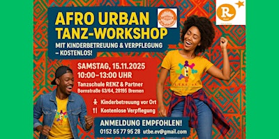 Immagine principale di Afro Urban Tanz- Workshop mit Kinderbetreuung + Verpflegung *KOSTENLOS*