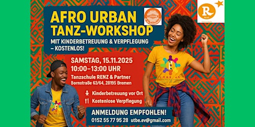 Image principale de Afro Urban Tanz- Workshop mit Kinderbetreuung + Verpflegung *KOSTENLOS*