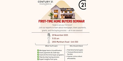 Image principale de First Time Home Buying Seminar - Why Rent When You Can Own