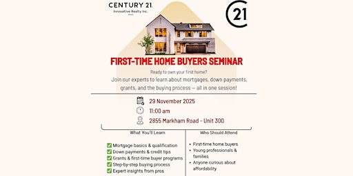 Image principale de First Time Home Buying Seminar - Why Rent When You Can Own