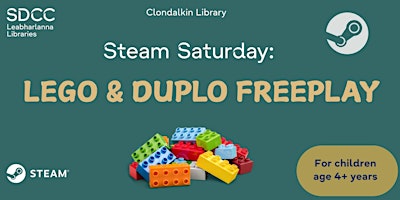 Image principale de STEAM SATRUDAY: Lego and Duplo Freeplay (for ages 4+)