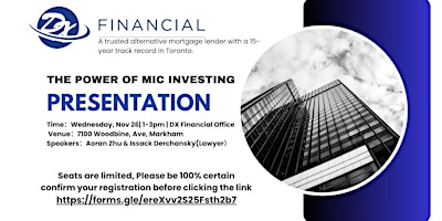 Image principale de The Power of MIC Investing and exempt market