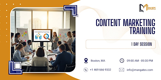 Image principale de Content Marketing Training: 1 Day Session in Boston, MA