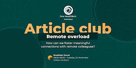OHT Stockholm article club: Remote overload  primärbild