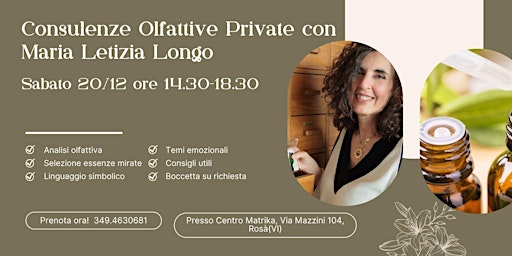 Image principale de Consulenze Olfattive Private con Maria Letizia Longo