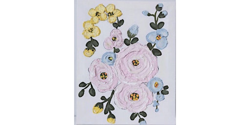 Image principale de Textured Pink Roses, Acrylic and Mixed Media on Canvas