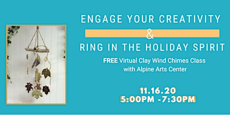 FREE Virtual Clay Wind Chimes Class with Alpine Arts Center primary image