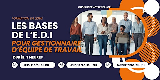 Hauptbild für LES BASES DE L'E.D.I. POUR GESTIONNAIRE D'ÉQUIPE DE TRAVAIL