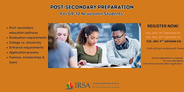 Post Secondary Preparation Online Session- Session #3