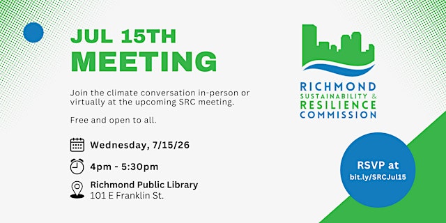 Sustainability & Resilience Commission - July 2026 Meeting primary image