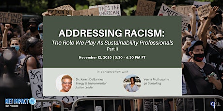 Addressing Racism: Our Role as Sustainability Professionals - Part II primary image