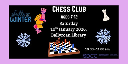 Image principale de Junior Chess Club on Saturday mornings at Ballyroan Library