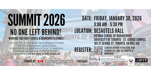 Image principale de Toronto Summit 2026- BUILDING A COMMUNITY RESPONSE