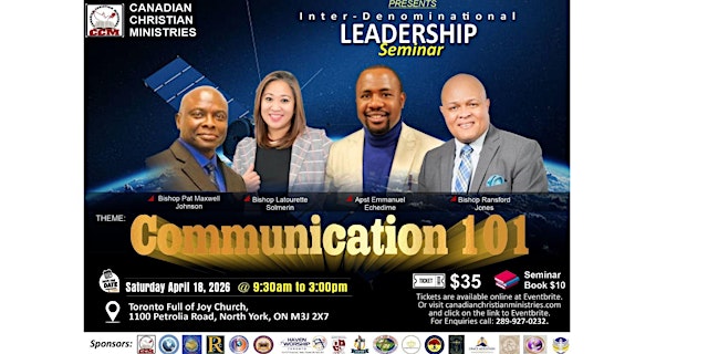 Image principale de CCM INTER-DENOMINATIONAL LEADERSHIP SEMINAR