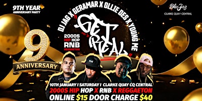 Get Real 9th Anniversary Party (2000s Hip Hop x RnB x Reggaeton ) primary image