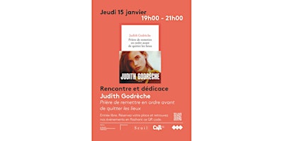 Image principale de Rencontre et dédicace avec Judith Godrèche