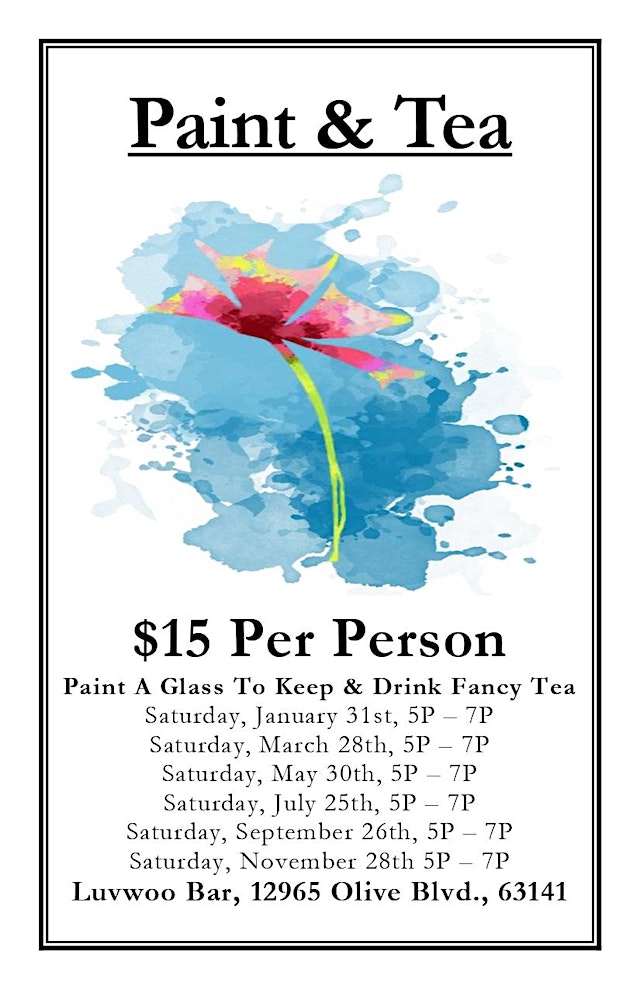Paint & Tea at Luvwoo Bar ($15) primary image