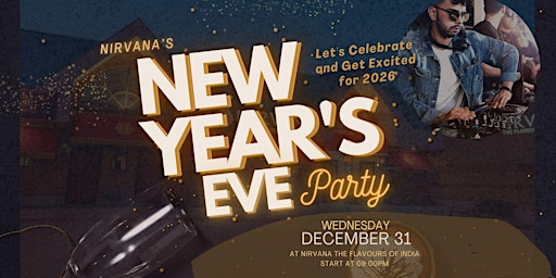 Image principale de NEW YEAR’S EVE DJ NIGHT at Nirvana – The Flavours of India