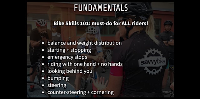 Bike Skills 101 -- Fundamental Bike Handling Skills primary image