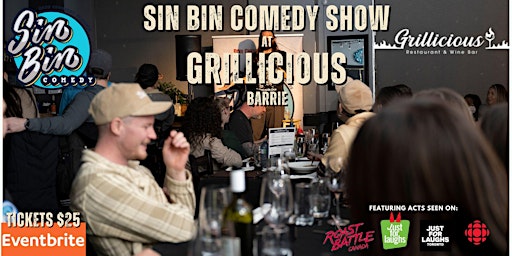 Sin Bin Comedy Show at Grillicious - Barrie primary image