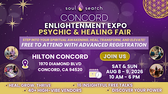 Imagen principal de SoulSearch Concord Enlightenment Expo Psychic & Healing Fair