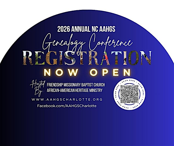 Registration - NC AAHGS 2026 Conference