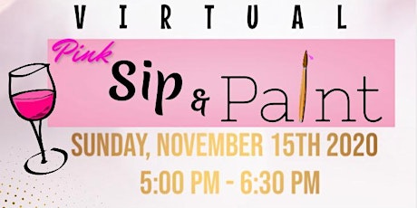 Virtual Pink Sip & Paint w/Wine primary image