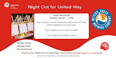 Image principale de Night Out for United Way - Paint & Pour at Meyer's Creek