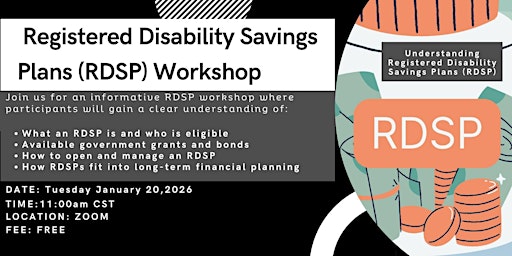 Image principale de Registered Disability Savings Plan (RDSP) Workshop