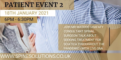 Treatment for sciatica throughout the pandemic - live Q&A (patient event) primary image