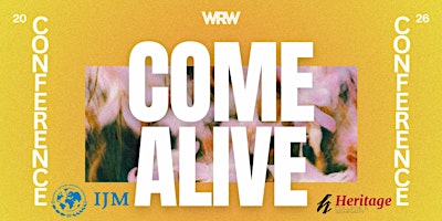 Image principale de WRW - COME ALIVE - Conference 2026