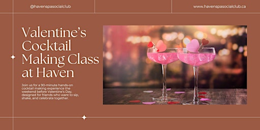 Image principale de Valentine’s Cocktail Making Experience at Haven