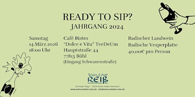 Image principale de Ready to sip? Jahrgang 2024