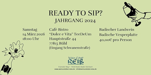 Image principale de Ready to sip? Jahrgang 2024